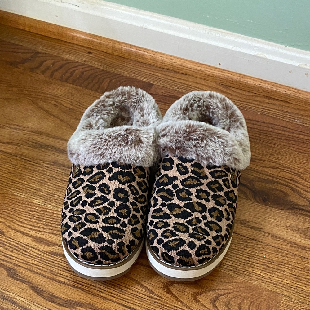 Leopard Print women’s Shoes with Faux Fur Lining